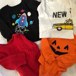Bundle of baby boy long sleeve tops